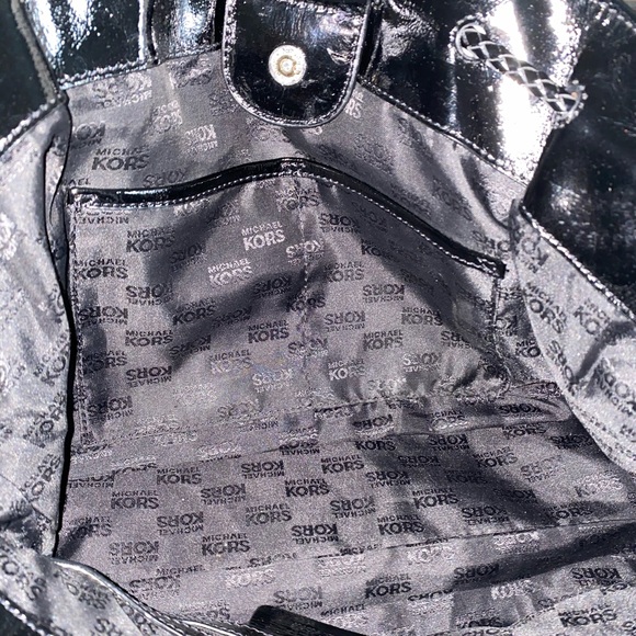 Michael Kors Black Patent Leather Bag - Picture 14 of 15